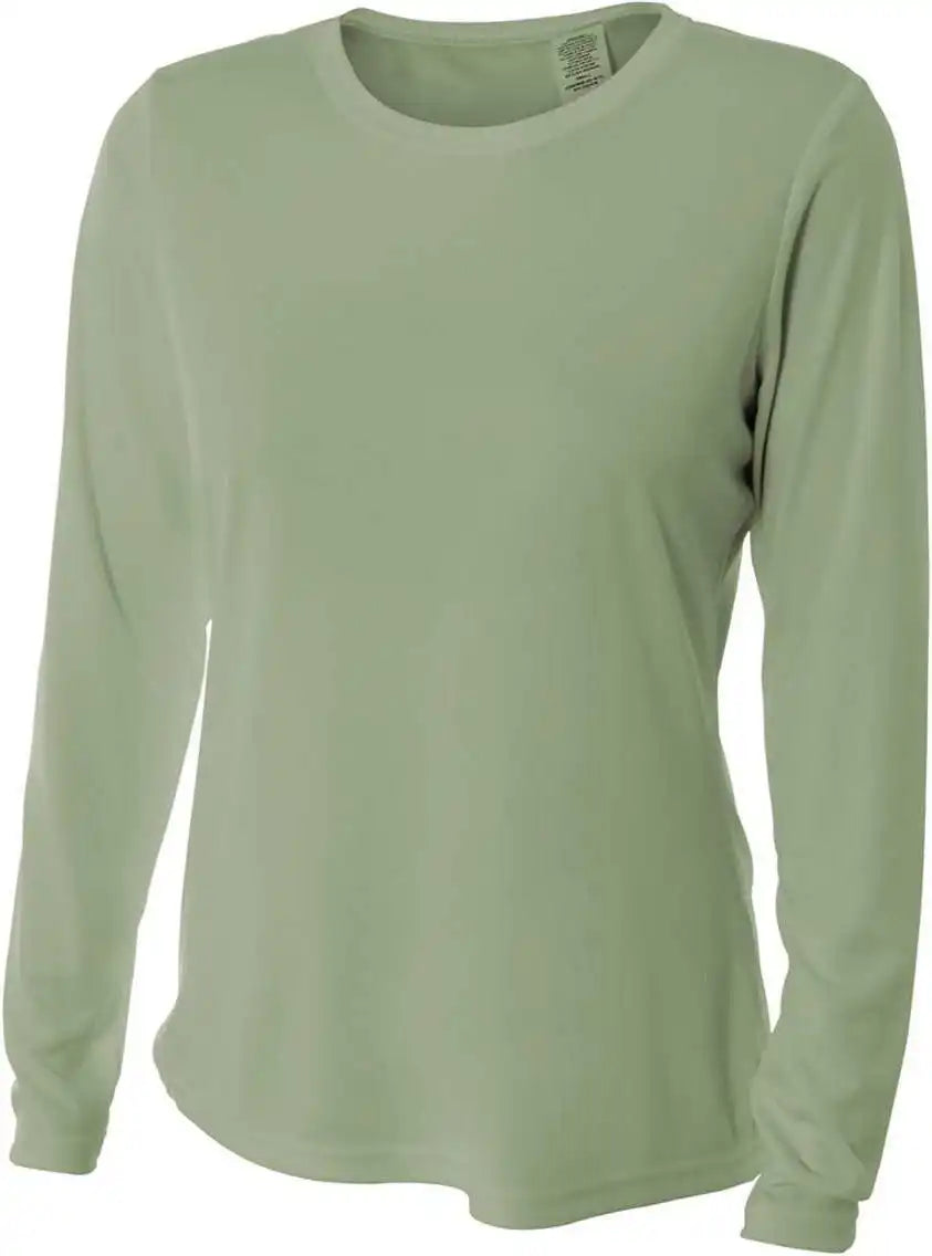 A4 Nw3002 Women’s Long Sleeve Performance Crew - Olive