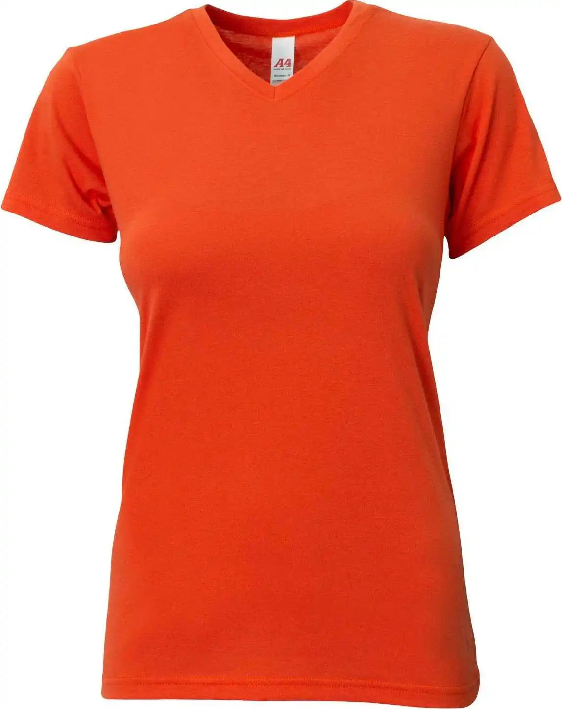 A4 Nw3013 Ladies’ Softek V-neck T-shirt - Athletic Orange