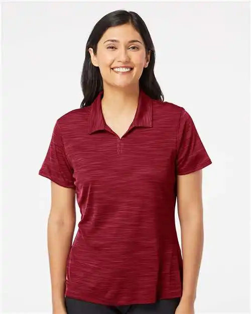Adidas A403 Women’s Mélange Polo - Collegiate Burgundy Melange