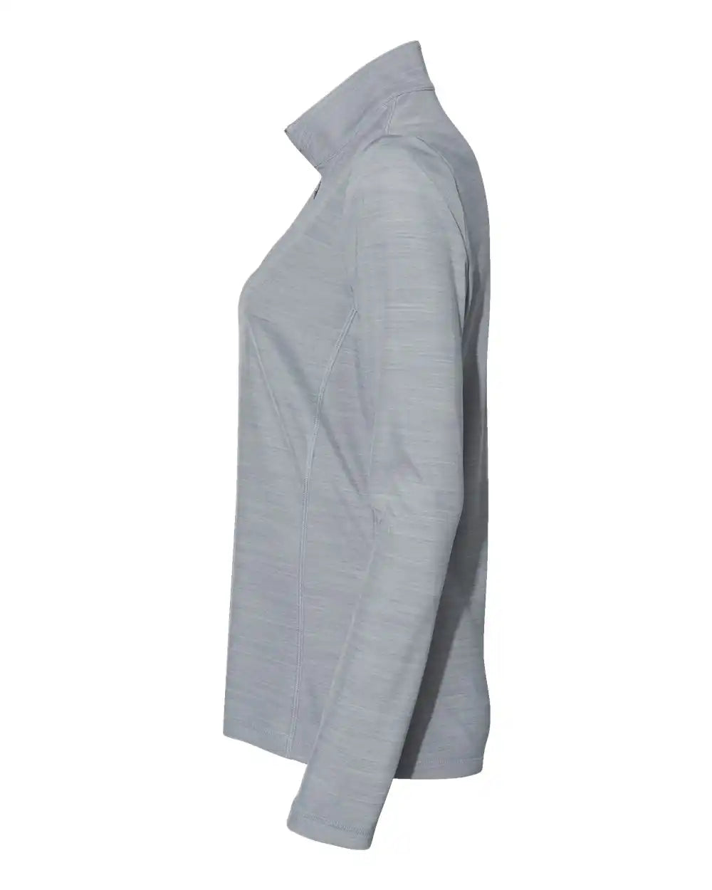 Adidas A476 Women’s Lightweight Mélange Quarter-zip Pullover - Mid Grey Melange