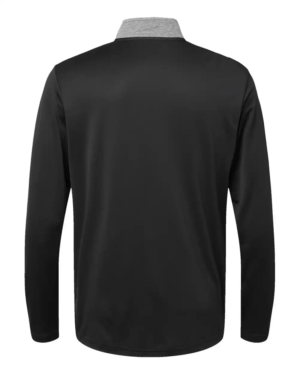 Adidas A522 Heather Block Print Quarter-zip Pullover - Black Melange Grey Three