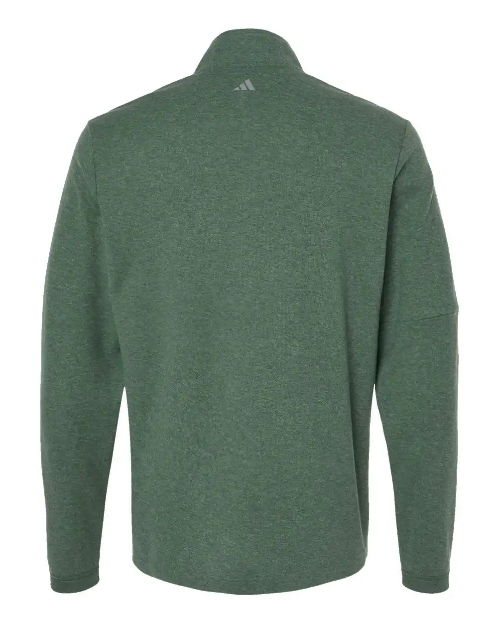 Adidas A554 3-stripes Quarter-zip Sweater - Green Oxide Melange
