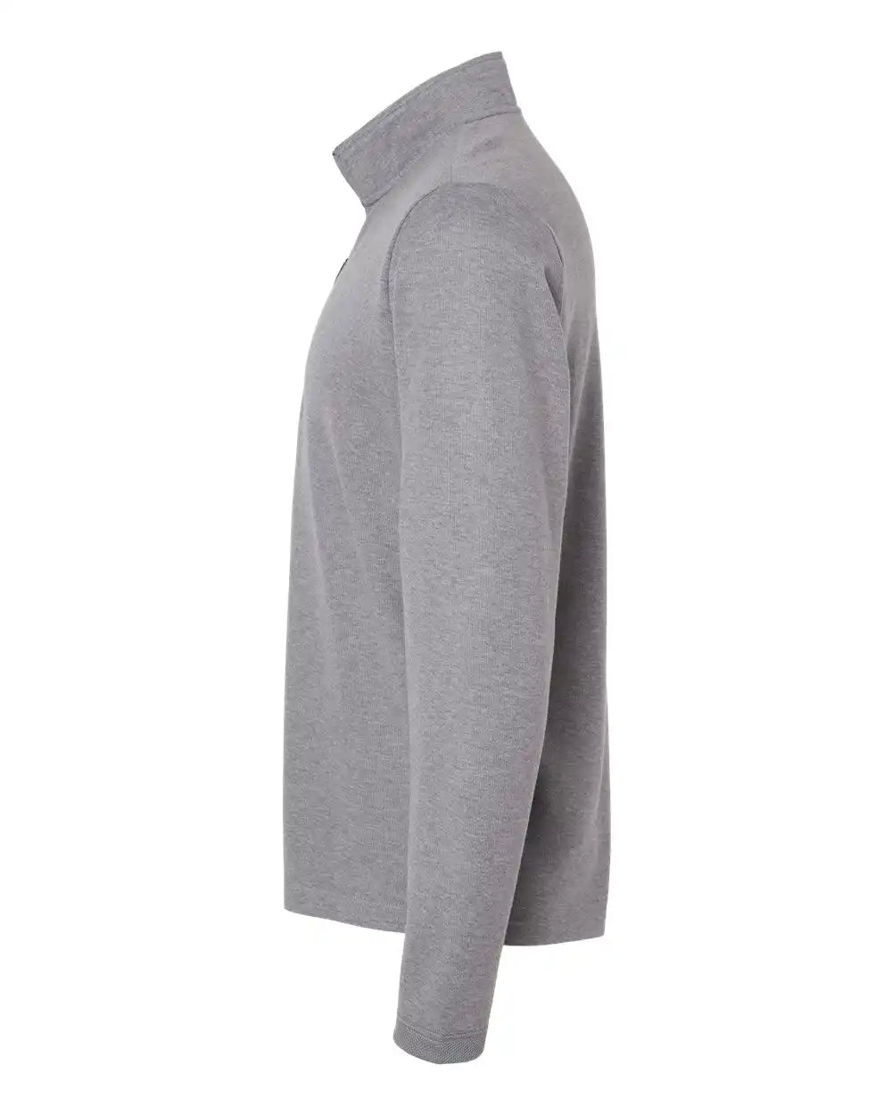 Adidas A554 3-stripes Quarter-zip Sweater - Grey Three Melange