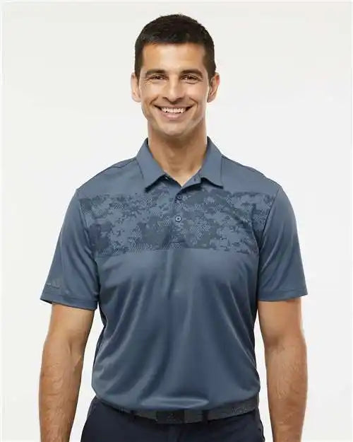 Adidas A585 Camo Chest Print Polo - Tech Ink