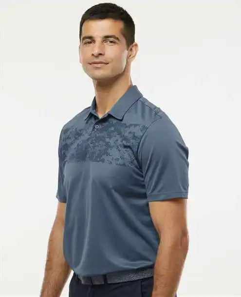 Adidas A585 Camo Chest Print Polo - Tech Ink