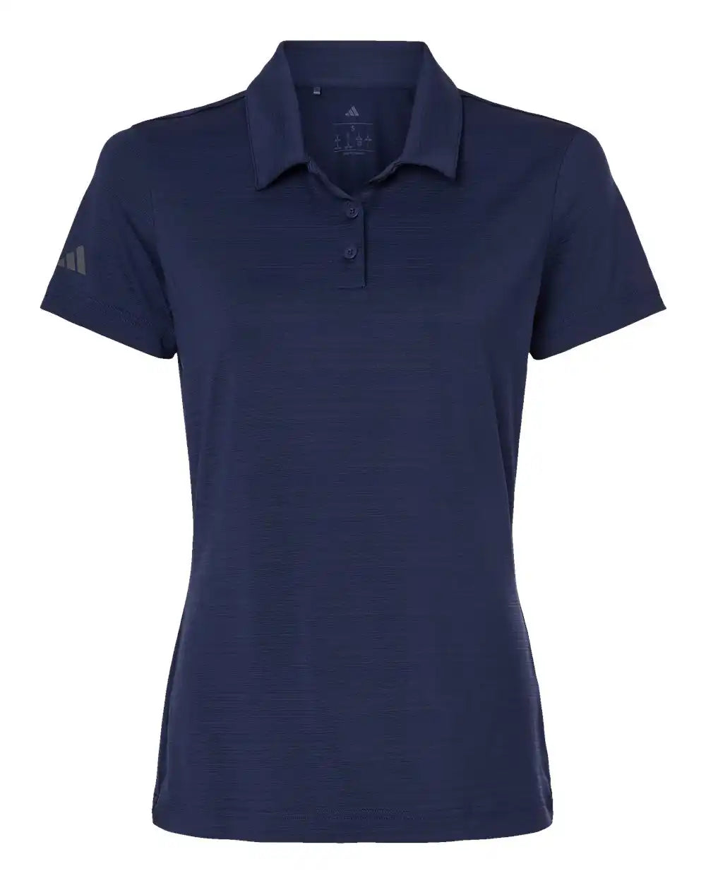 Adidas A707 Women’s Textured Stripe Polo - Dark Blue - Xs