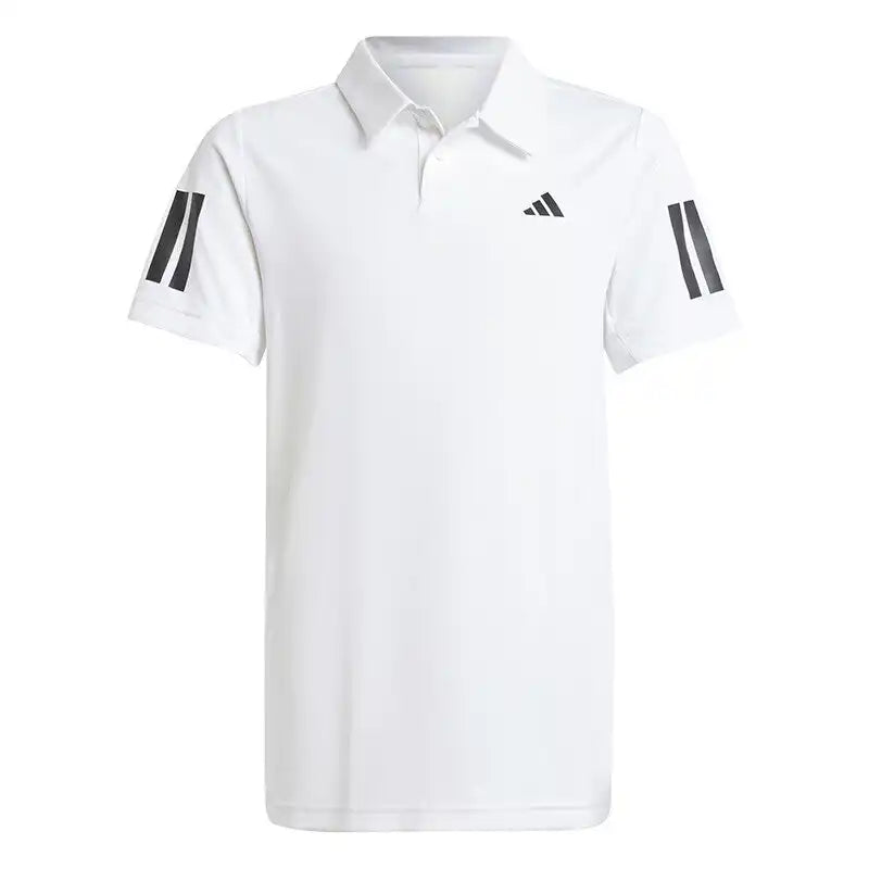 Adidas Boys’ Club 3 Stripes Polo - White
