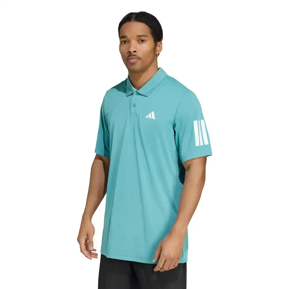 Adidas Club 3 Stripes Polo Men’s - Powder Teal