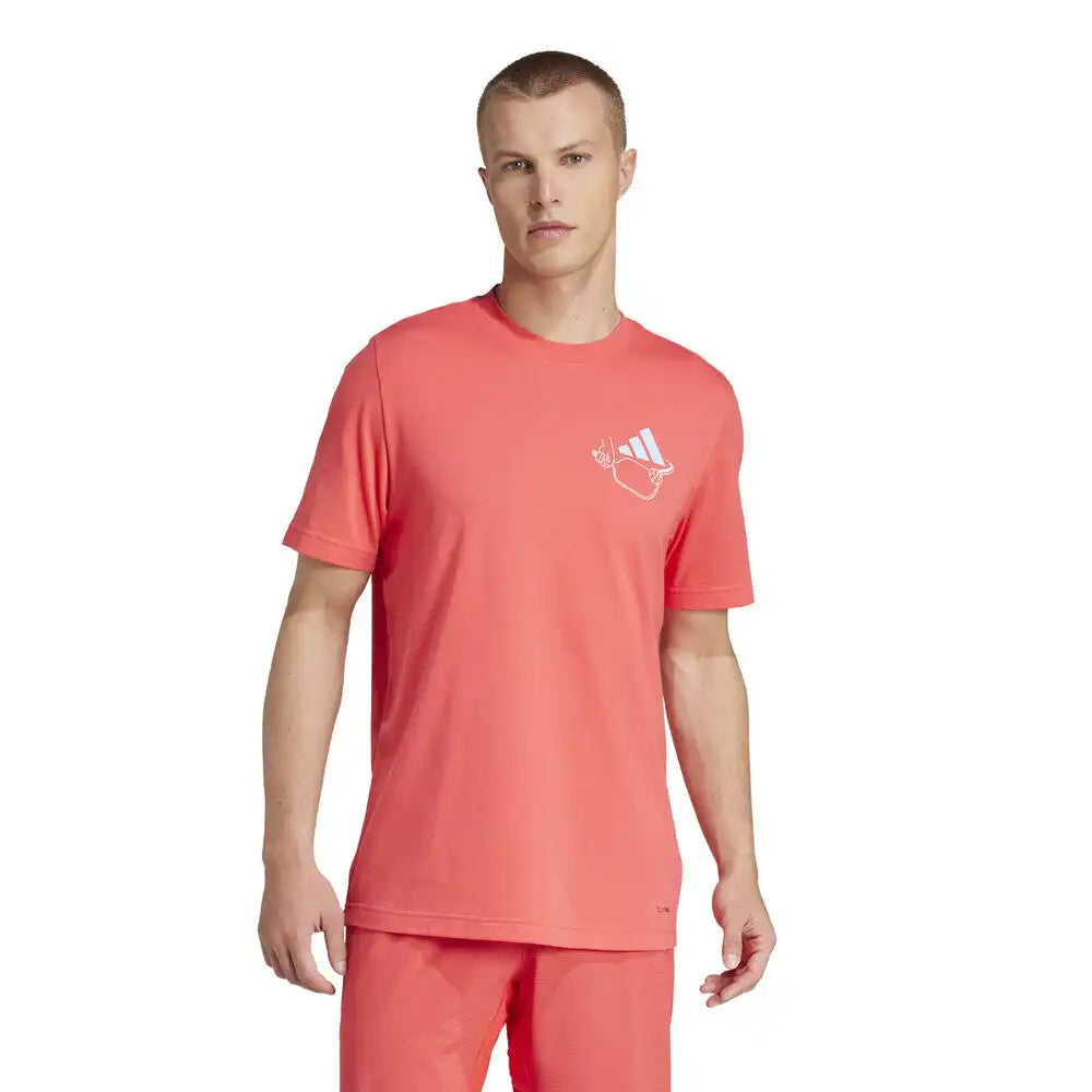 Adidas Pickleball Graphic Tee Men’s - Semi Lucid Red