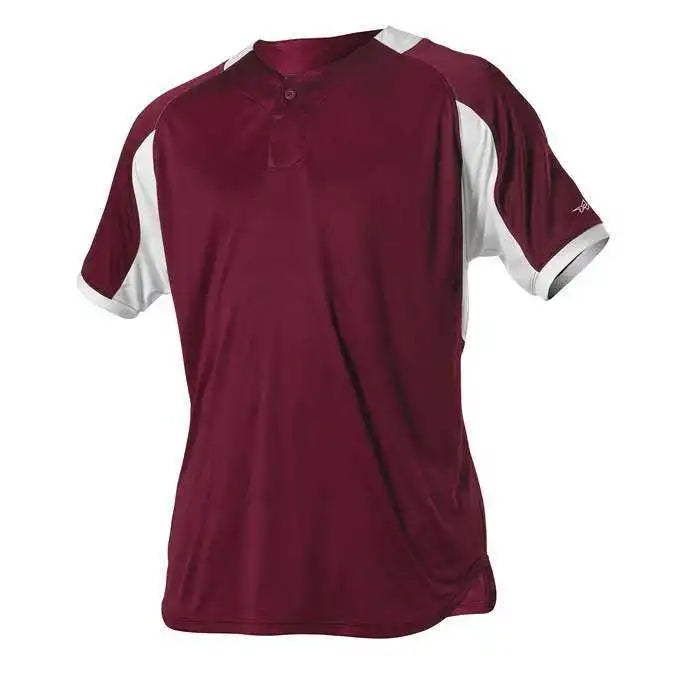 Alleson Athletic 5081b Adult Baseball Jersey - Light Maroon White