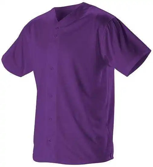 Alleson Athletic 52mffj Adult Faux Mesh Baseball Jersey - Purple