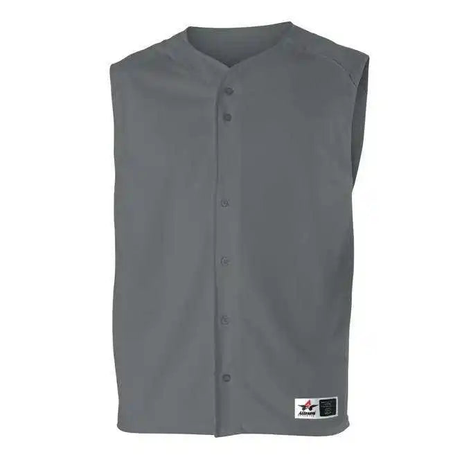 Alleson Athletic 52mv Adult Baseball Vest - Charcoal Solid