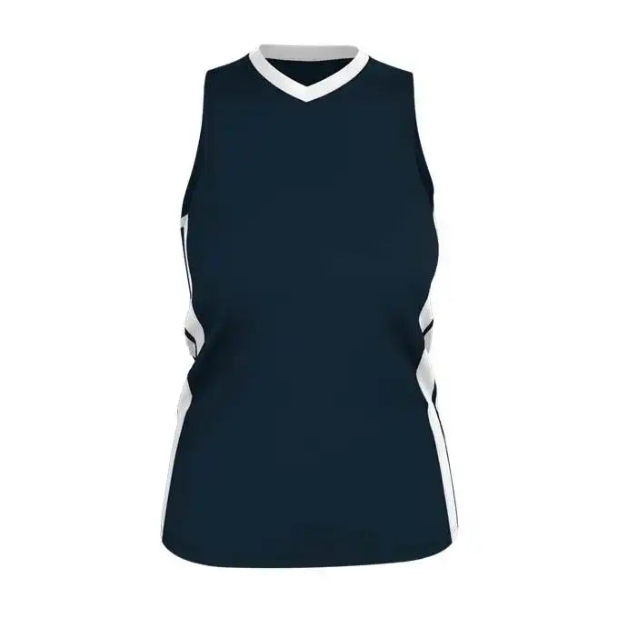 Alleson Athletic 538jw Womens Single Ply Basketball Jersey - Navy White