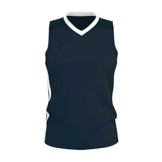 Alleson Athletic 538jy Youth Single Ply Basketball Jersey - Navy White