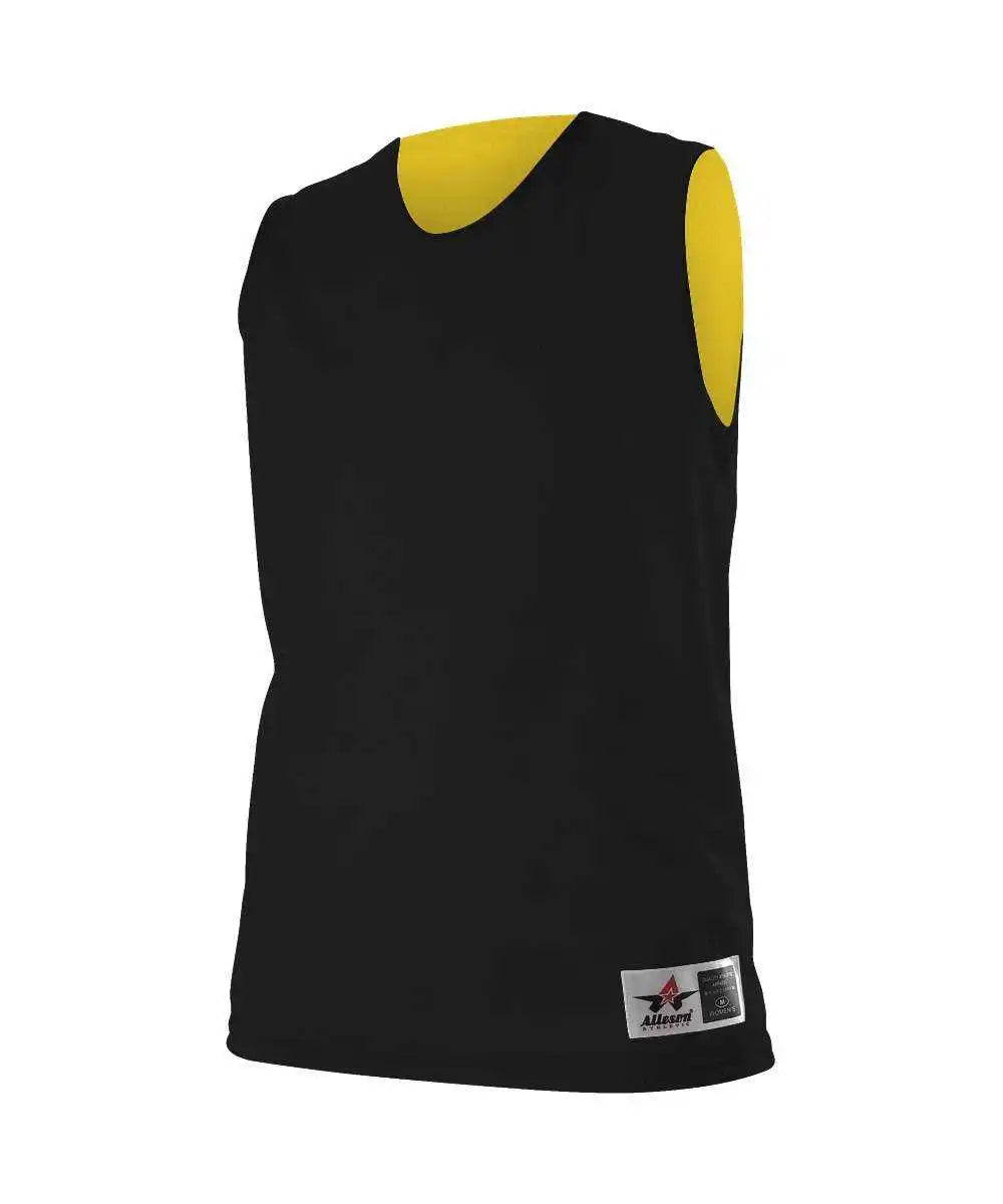 Alleson Athletic 560rw Women’s Reversible Mesh Tank - Black Gold