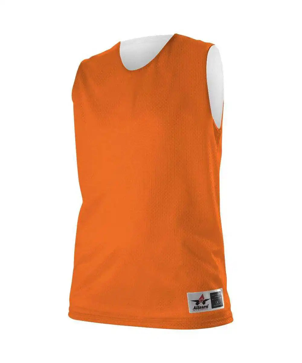 Alleson Athletic 560rw Women’s Reversible Mesh Tank - Orange White