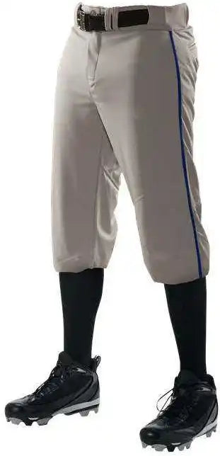 Alleson Athletic 655pkb Adult Crush Knicker Braided Pant - Gray Royal