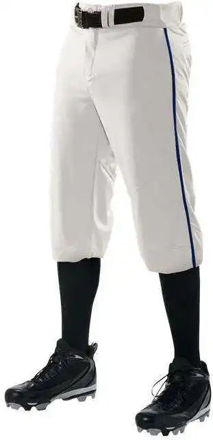 Alleson Athletic 655pkb Adult Crush Knicker Braided Pant - White Royal