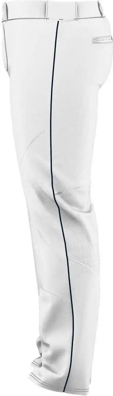 Alleson Athletic 655wlb Adult Crush Premier Braided Baseball Pant - White Navy