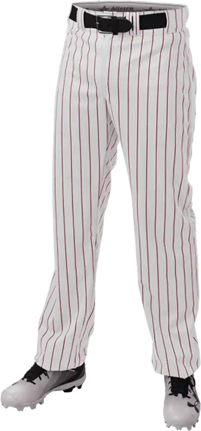 Alleson Athletic 655wpny Youth Crush Pinstripe Pant - White Red