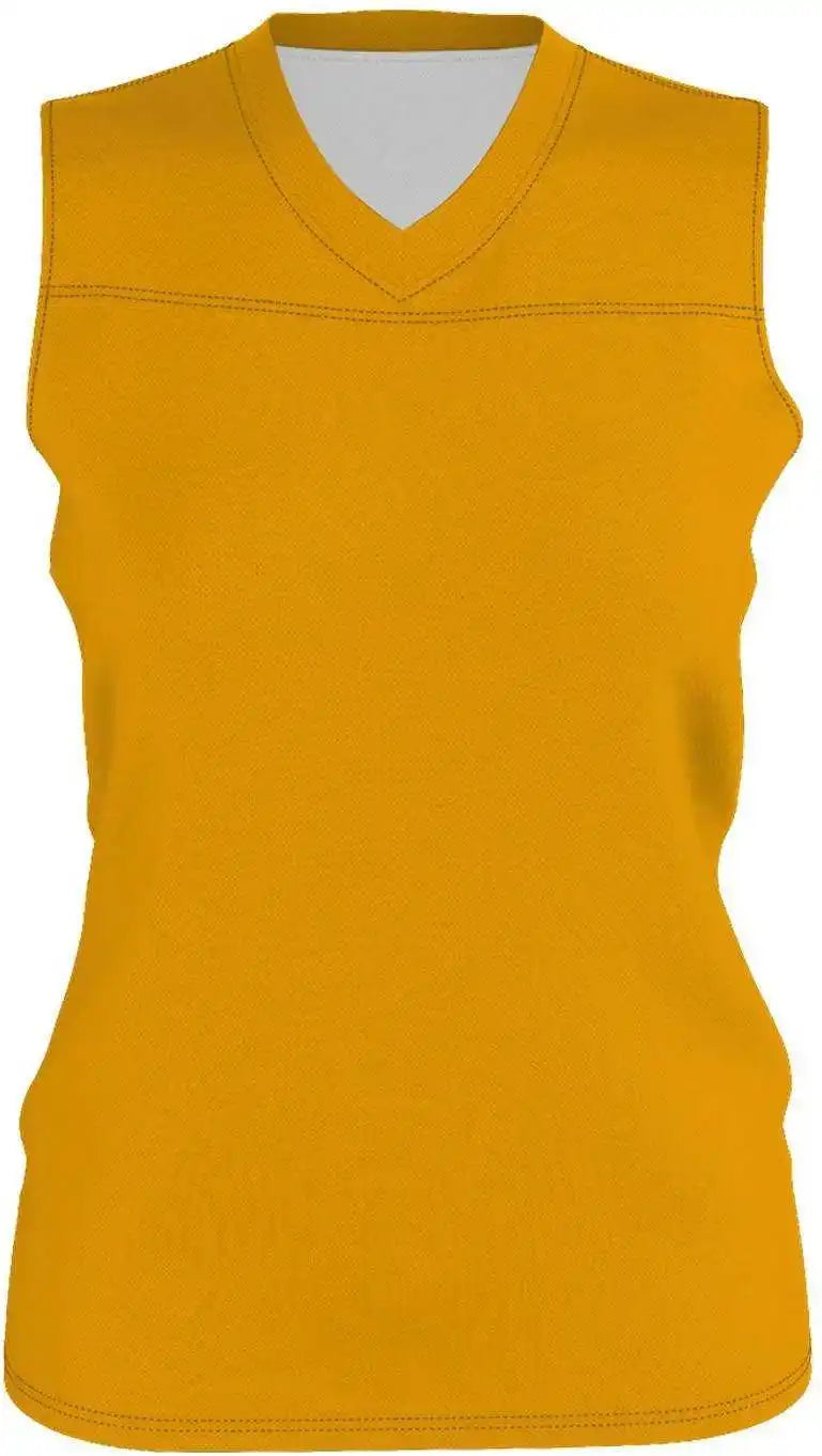 Alleson Athletic A105bg Girl’s Blank Reversible Wnba Racerback Jersey - Gold White