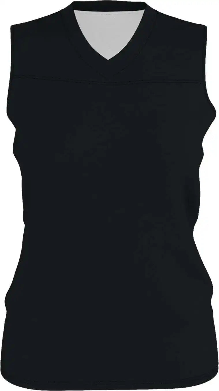 Alleson Athletic A105bg Girl’s Blank Reversible Wnba Racerback Jersey - Black White