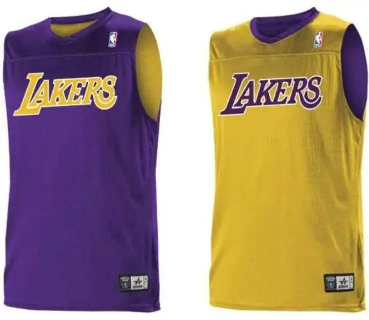 Alleson Athletic A105ly Youth Nba Logo Reversible Jersey - Los Angeles Lakers