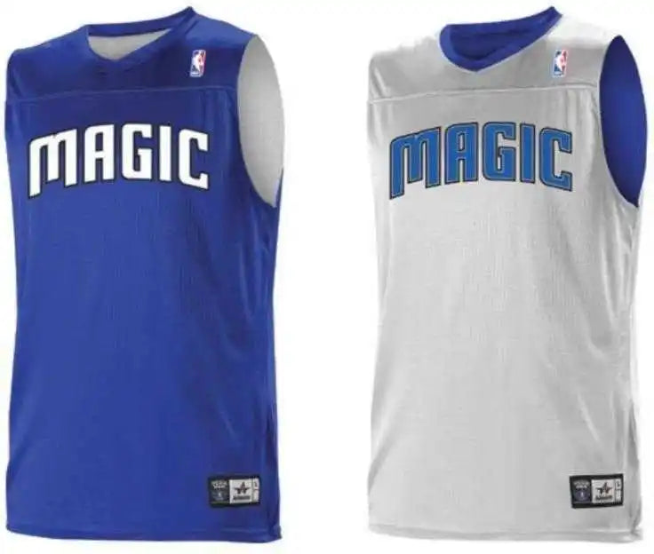 Alleson Athletic A105ly Youth Nba Logo Reversible Jersey - Orlando Magic - Royal White / l