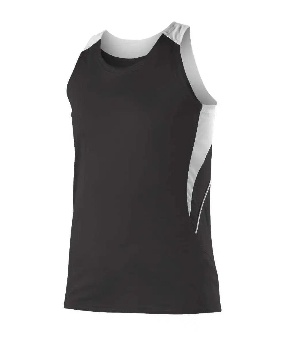 Alleson Athletic R1lfjw Women’s Loose Fit Track Tank - Black White