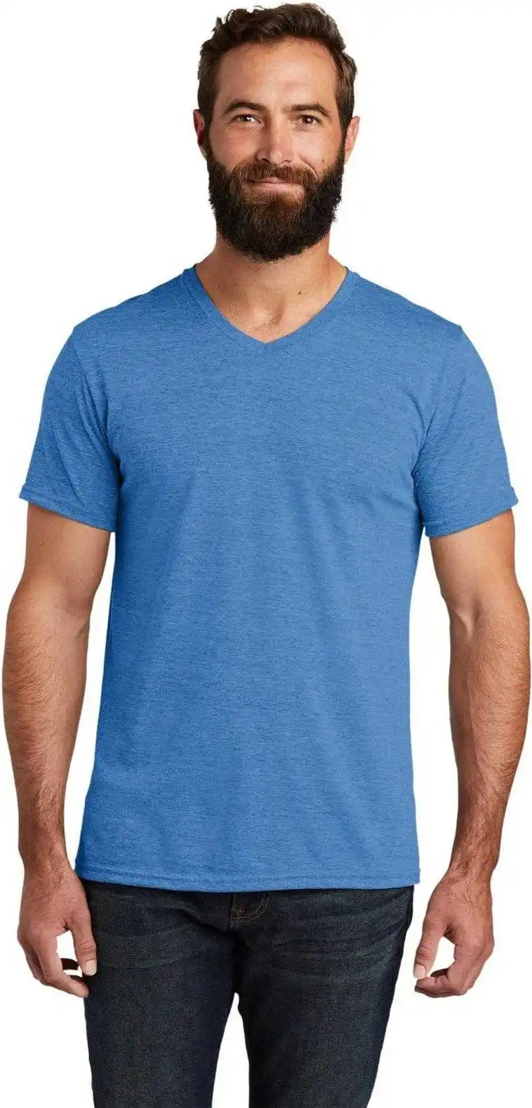 Allmade Al2014 Unisex Tri-blend V-neck Tee - Azure Blue