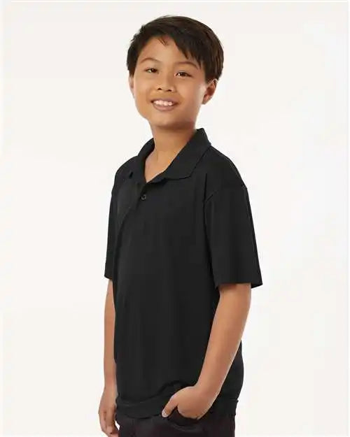 Allpro 41800y Pro-lock Youth Performance Polo - Black