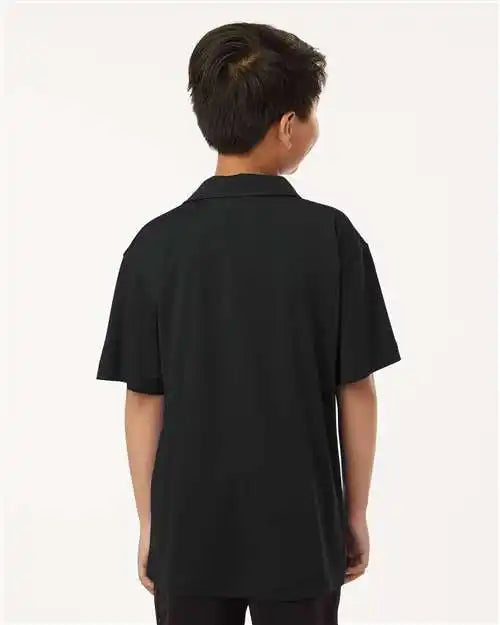 Allpro 41800y Pro-lock Youth Performance Polo - Black