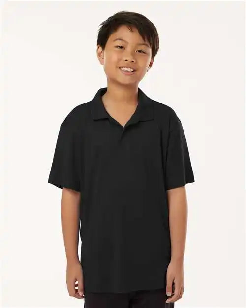 Allpro 41800y Pro-lock Youth Performance Polo - Black