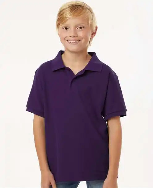 Allpro 62800y Youth Pique Polo - Purple