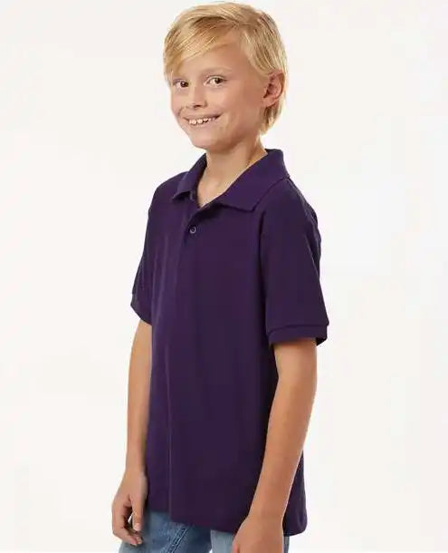 Allpro 62800y Youth Pique Polo - Purple