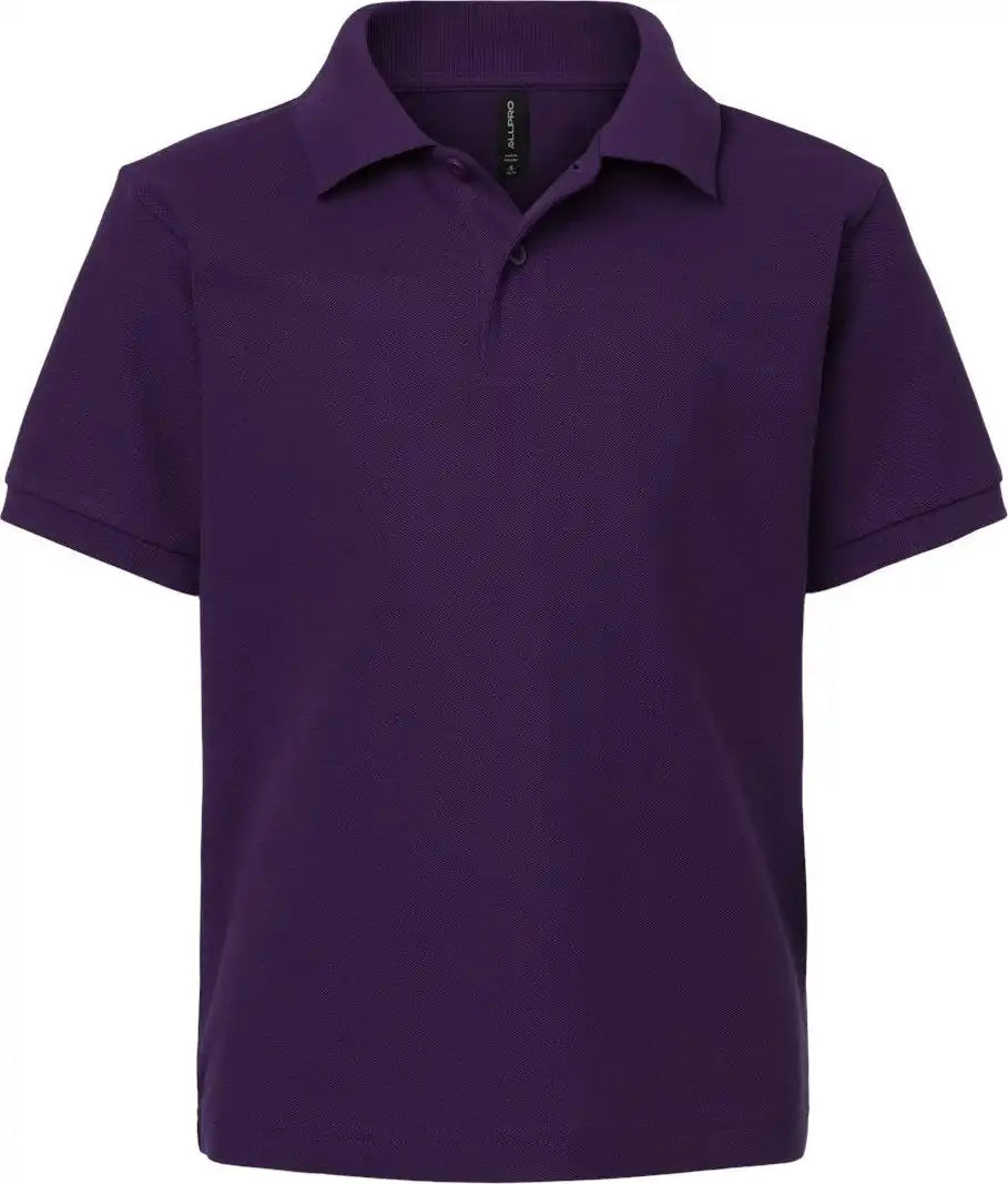 Allpro 62800y Youth Pique Polo - Purple - Xs