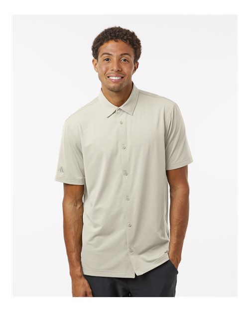 Alumina Button Down Short Sleeve Shirt - A595