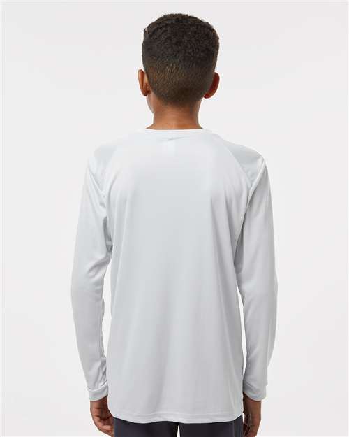 Aluminum Youth Long Islander Performance Long Sleeve T-Shirt - 218Y