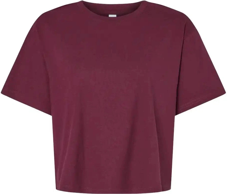 American Apparel 102a Women’s Fine Jersey Boxy Tee - 102 - Burgundy - s