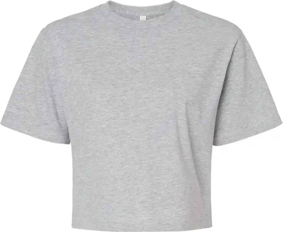 American Apparel 102a Women’s Fine Jersey Boxy Tee - 102 - Heather Grey - Grey / s