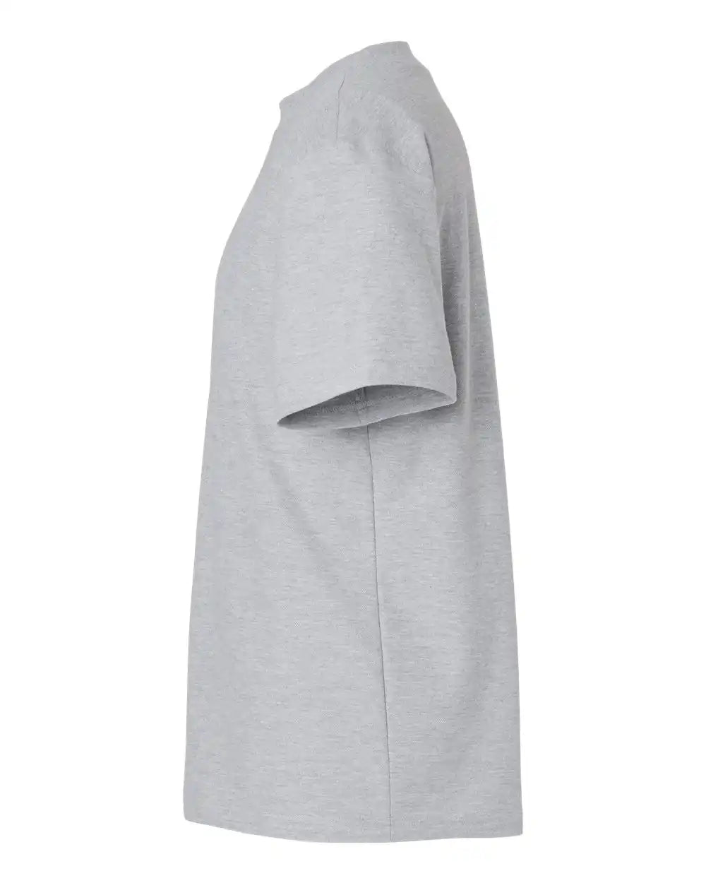 American Apparel 1pq Pique Mockneck Tee - Heather Grey