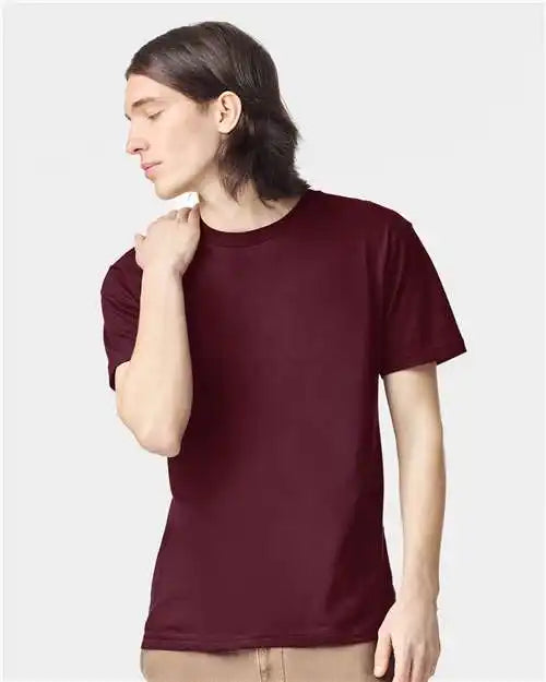 American Apparel 2001w Fine Jersey Tee - 2001 - Burgundy