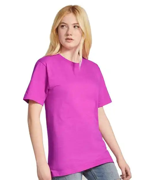 American Apparel 2001w Fine Jersey Tee - 2001 - Super Pink