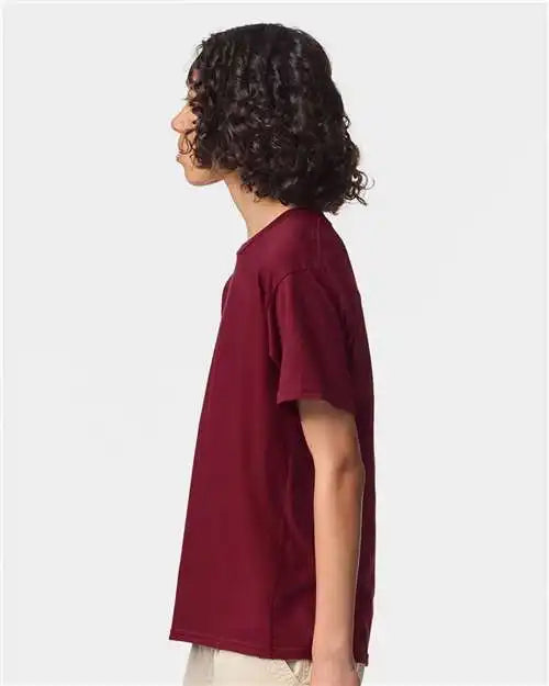 American Apparel 2001y Youth Fine Jersey Tee - Cranberry