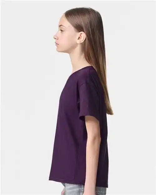 American Apparel 2001y Youth Fine Jersey Tee - Eggplant