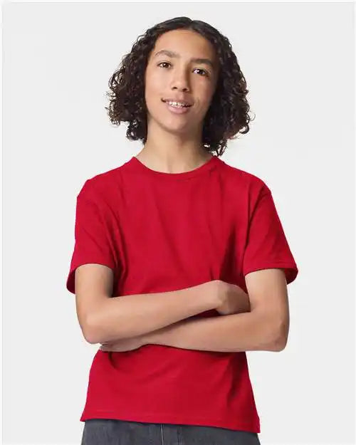 American Apparel 2001y Youth Fine Jersey Tee - Red