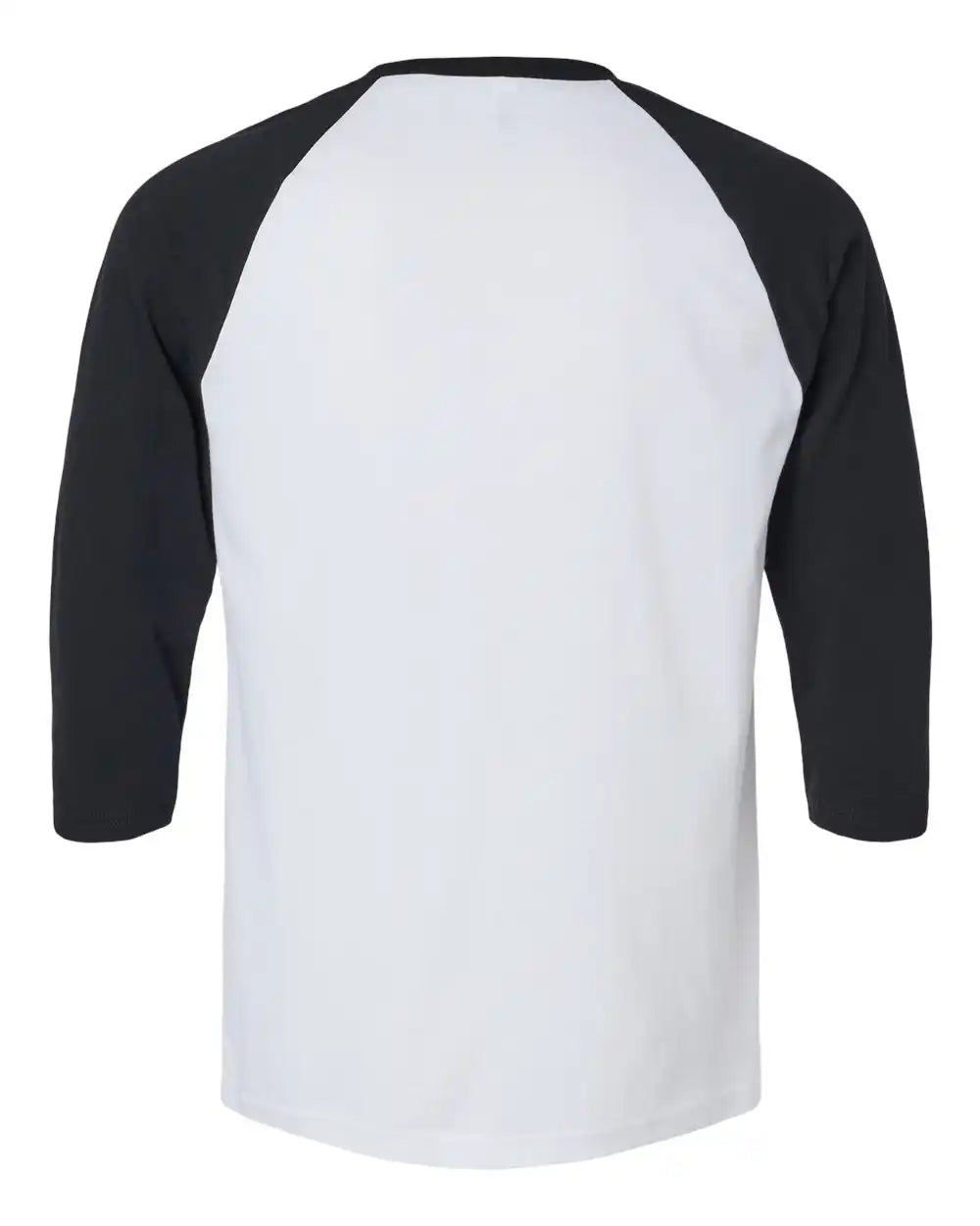American Apparel 2003cvc Cvc Three-quarter Sleeve Tee - White Black