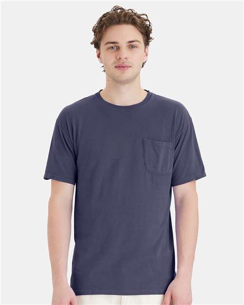Anchor Slate Garment-Dyed Pocket T-Shirt - GDH150