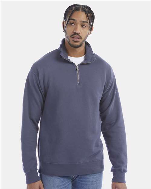 Anchor Slate Garment-Dyed Quarter-Zip Sweatshirt - GDH425