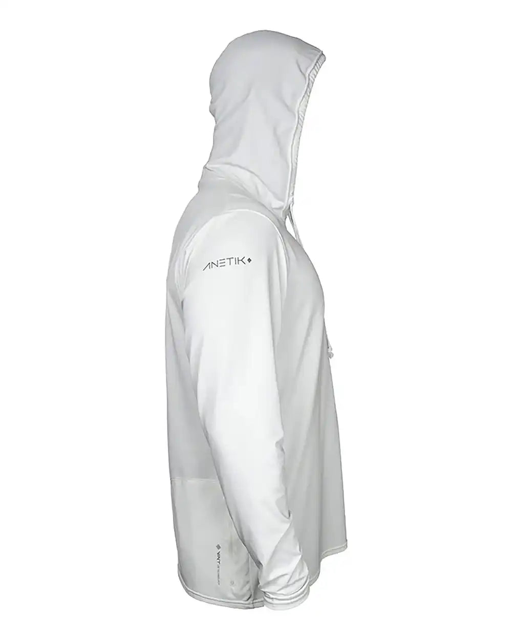 Anetik Mvlprh8 Low Pro Tech Hooded Long Sleeve T-shirt - White Heathered
